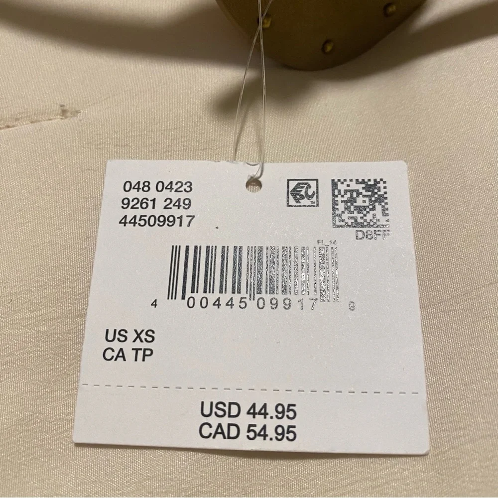 American Eagle Outfitters Tan Studded Waist Belt with Gold Buckle